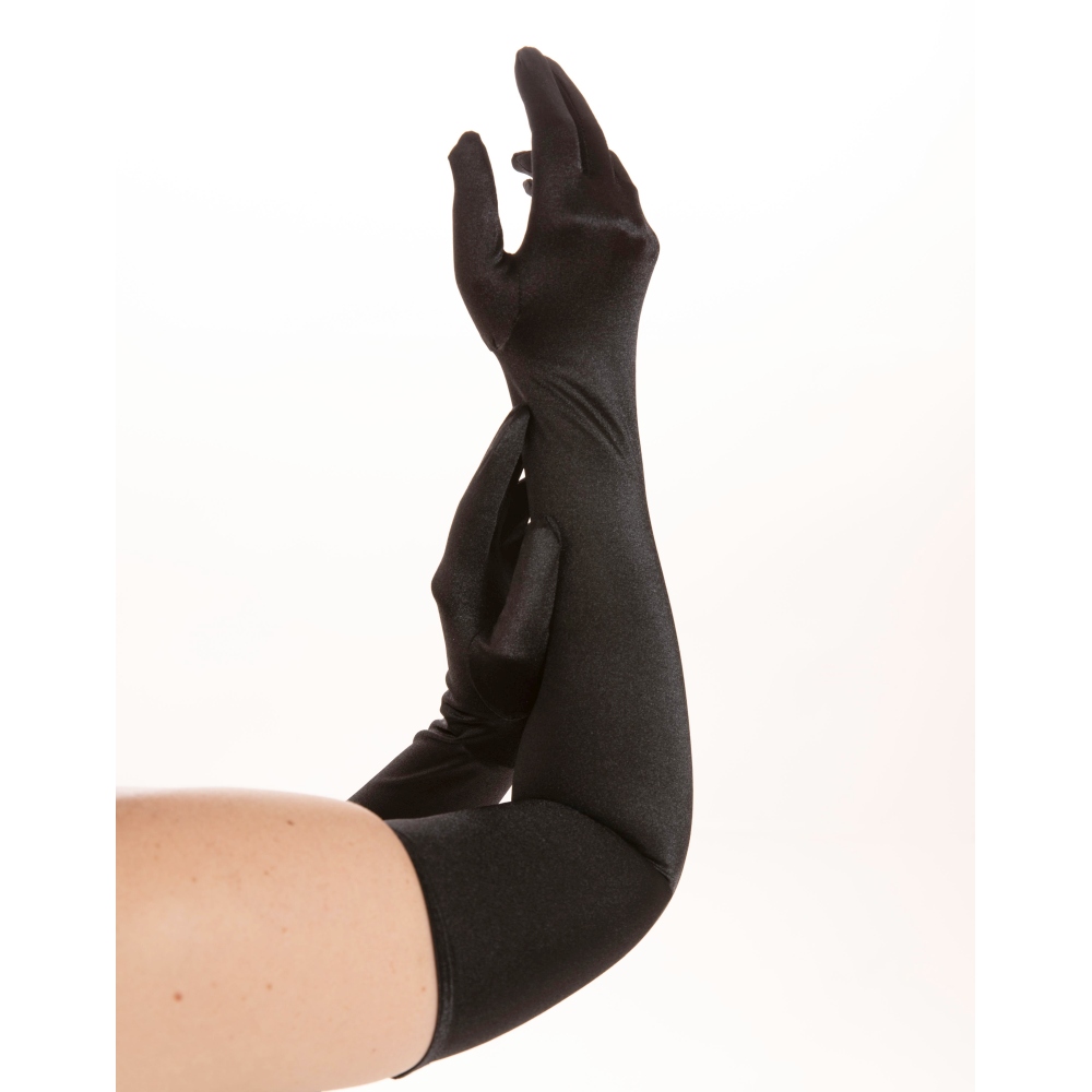 Pamela Mann - Plain Satin Gants - Noir